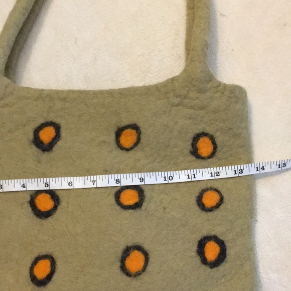 Pre-Loved Wool Handbag with polka dots - Picture 5 of 7